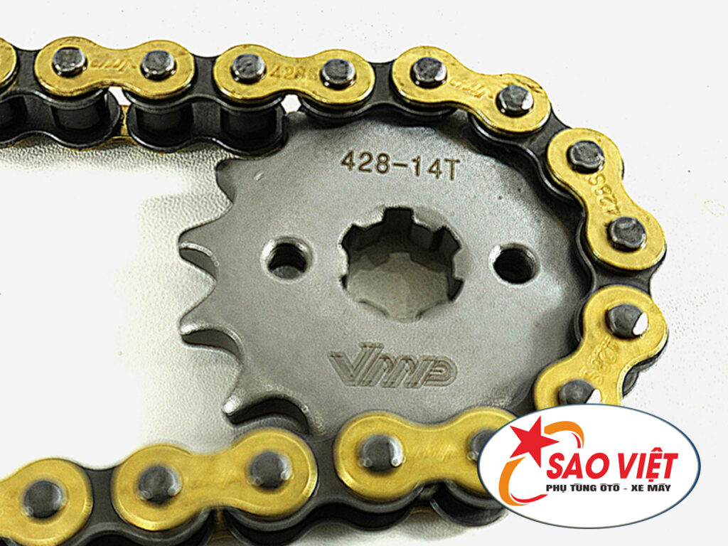 Nhông xích xe Wave RS thương hiệu VMP, công nghệ đột nguội, thép S45C