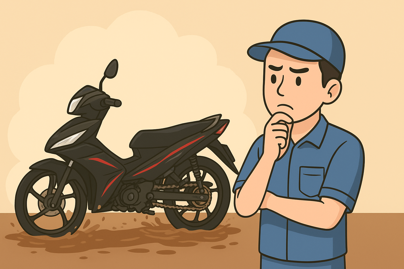 Nhông xich bị ngập nước: Mối nguy tiềm ẩn