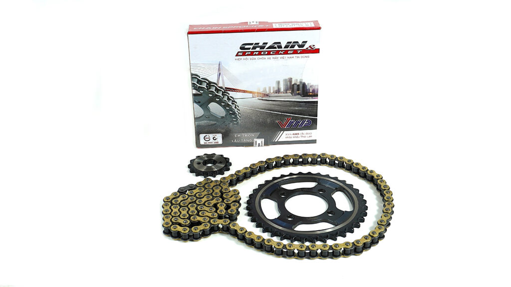 Bộ nhông xích xe máy VMP bền, đẹp, chất lượng cao.